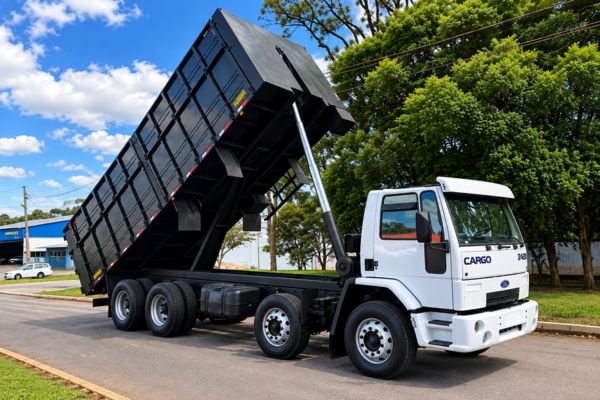 Ford Cargo 2428E Bitruck com caçamba agrícola erguida